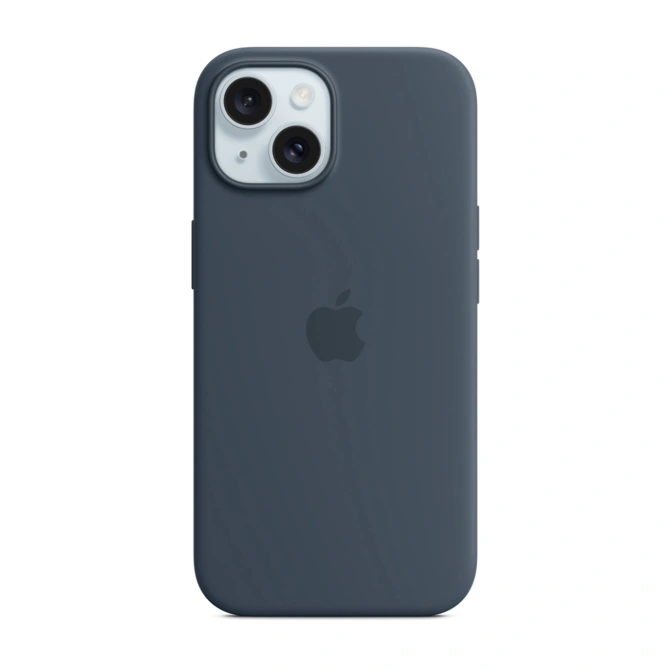 Silicone Backcover MagSafe Apple iPhone 15 - Storm Blue