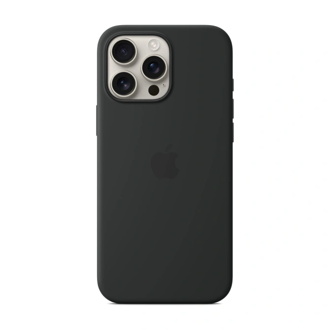 Silicone Backcover MagSafe Apple iPhone 16 Pro Max - Black