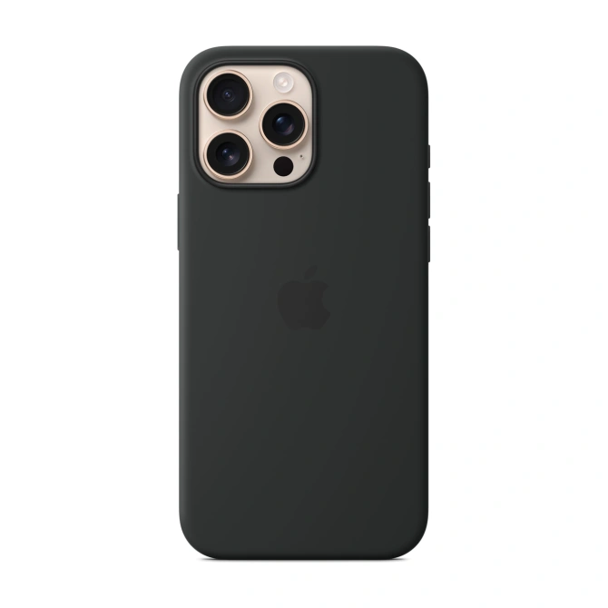Silicone Backcover MagSafe Apple iPhone 16 Pro Max - Black