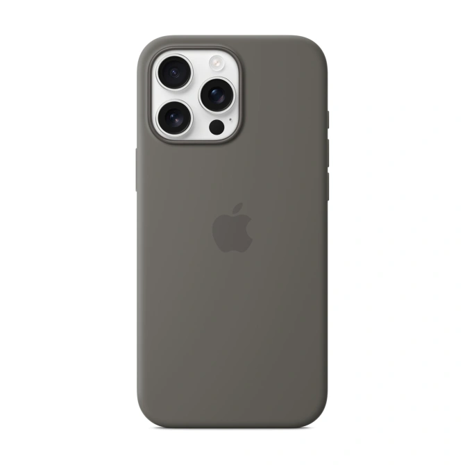 Silicone Backcover MagSafe Apple iPhone 16 Pro Max - Stone Gray