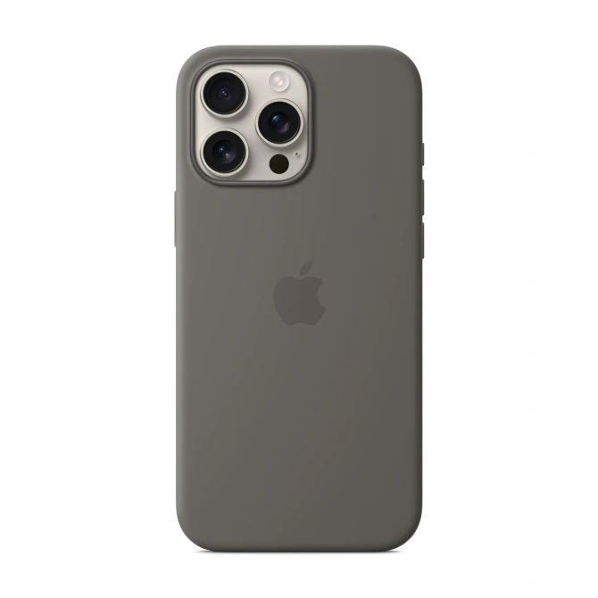 Silicone Backcover MagSafe Apple iPhone 16 Pro Max - Stone Gray