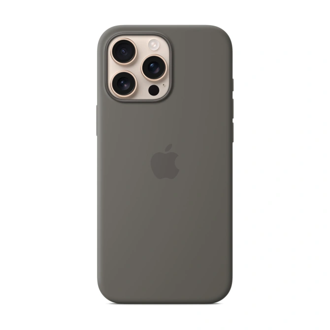 Silicone Backcover MagSafe Apple iPhone 16 Pro Max - Stone Gray
