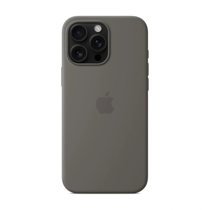 Silicone Backcover MagSafe Apple iPhone 16 Pro Max - Stone Gray
