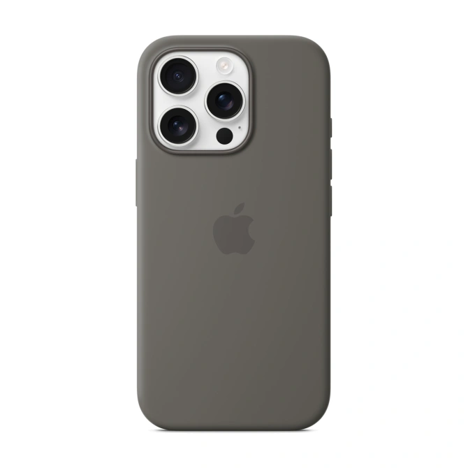 Silicone Backcover MagSafe Apple iPhone 16 Pro - Stone Gray