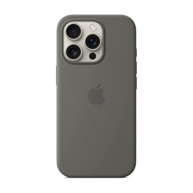 Silicone Backcover MagSafe Apple iPhone 16 Pro - Stone Gray