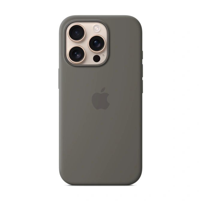 Silicone Backcover MagSafe Apple iPhone 16 Pro - Stone Gray