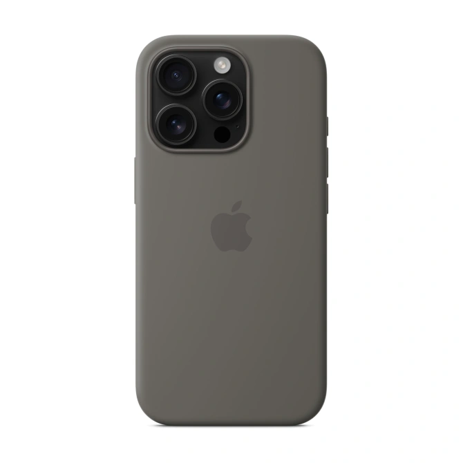 Silicone Backcover MagSafe Apple iPhone 16 Pro - Stone Gray