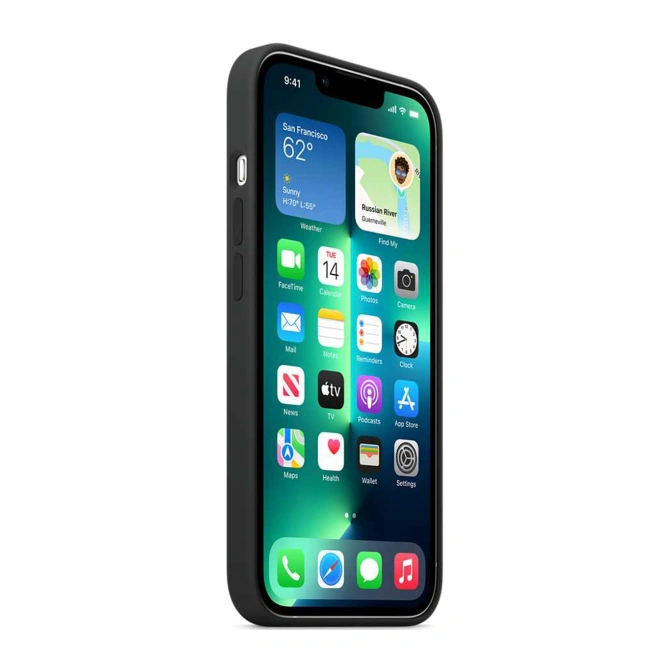 Silicone Backcover MagSafe voor de Apple iPhone 13 Pro - Midnight