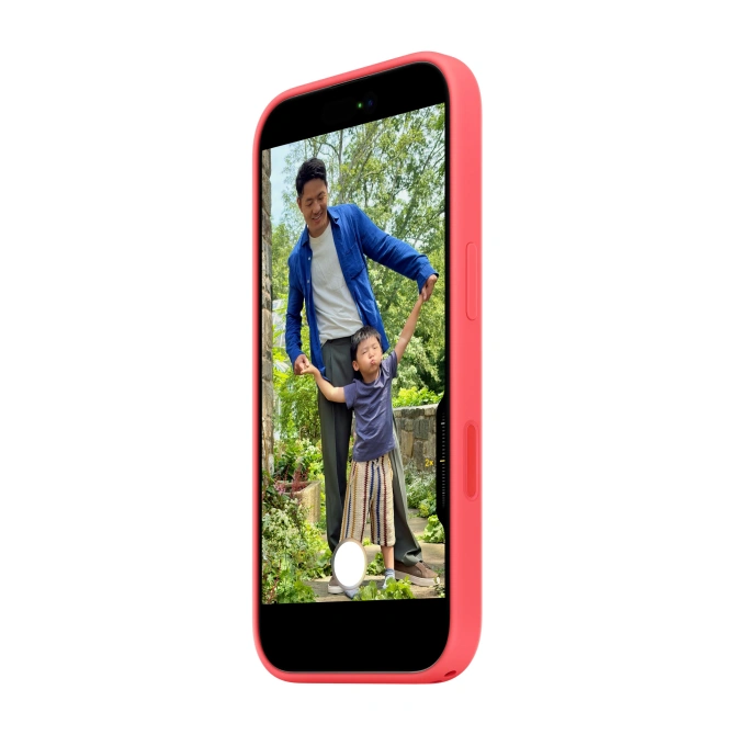 Siliconenhoesje met MagSafe Apple iPhone 17 - Bright Guava