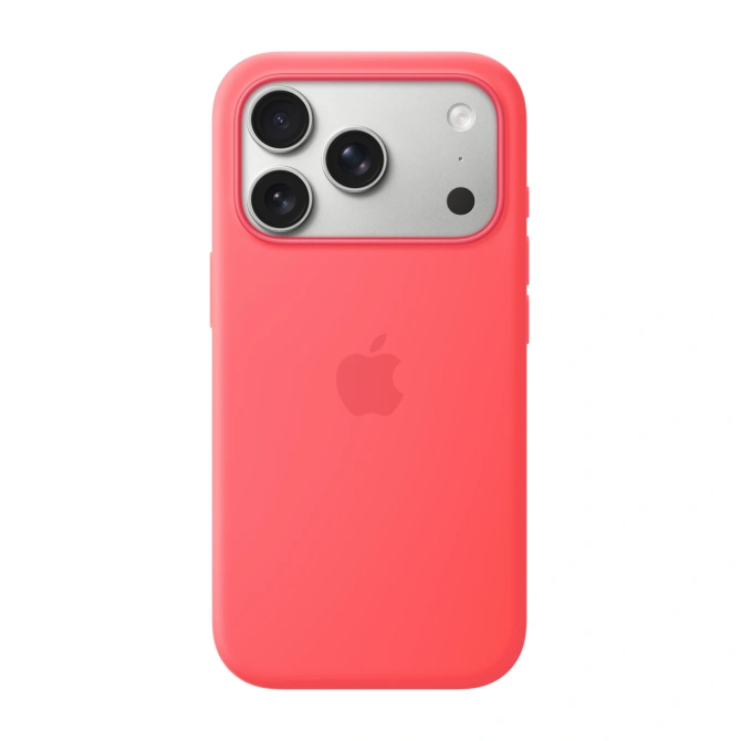 Siliconenhoesje met MagSafe Apple iPhone 17 Pro - Bright Guava