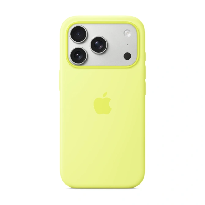 Siliconenhoesje met MagSafe Apple iPhone 17 Pro - Neon Yellow