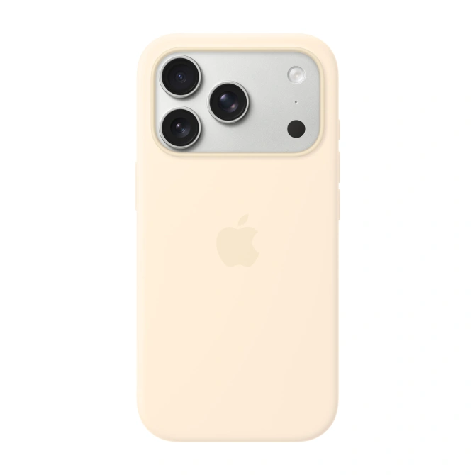 Siliconenhoesje met MagSafe Apple iPhone 17 Pro - Vanilla