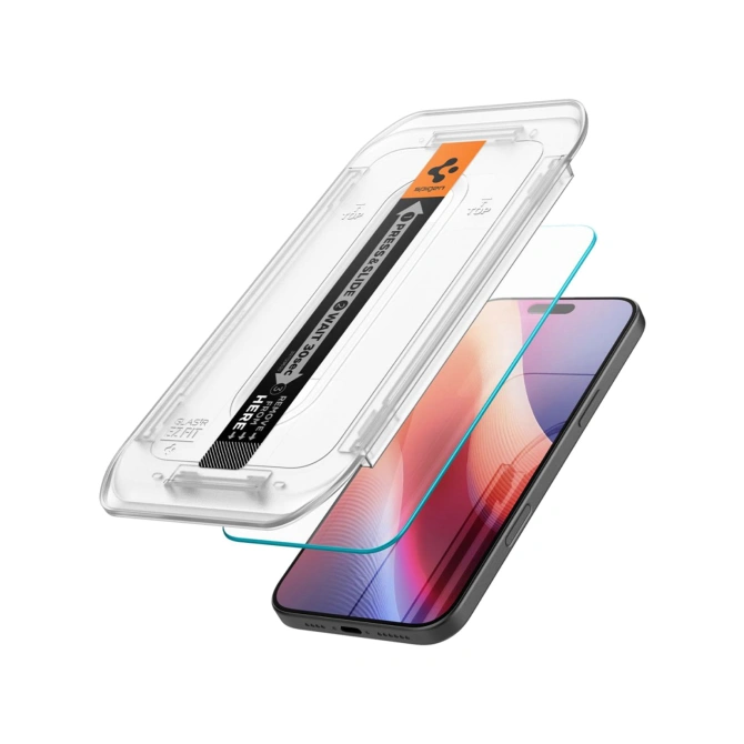 Spigen EZ Fit Glas.tR met Applicator - 1 pack Apple iPhone 16 Pro
