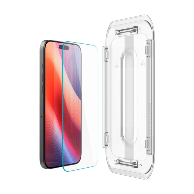 Spigen EZ Fit Glas.tR met Applicator - 1 pack Apple iPhone 16 Pro