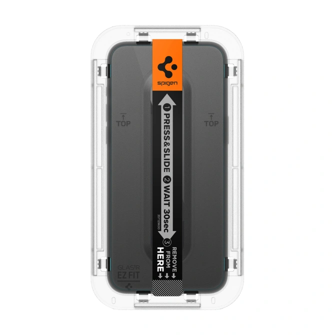 Spigen EZ Fit GLAS.tR met installatietray - Privacy Glass - 1 pack Apple iPhone 15 Pro Max