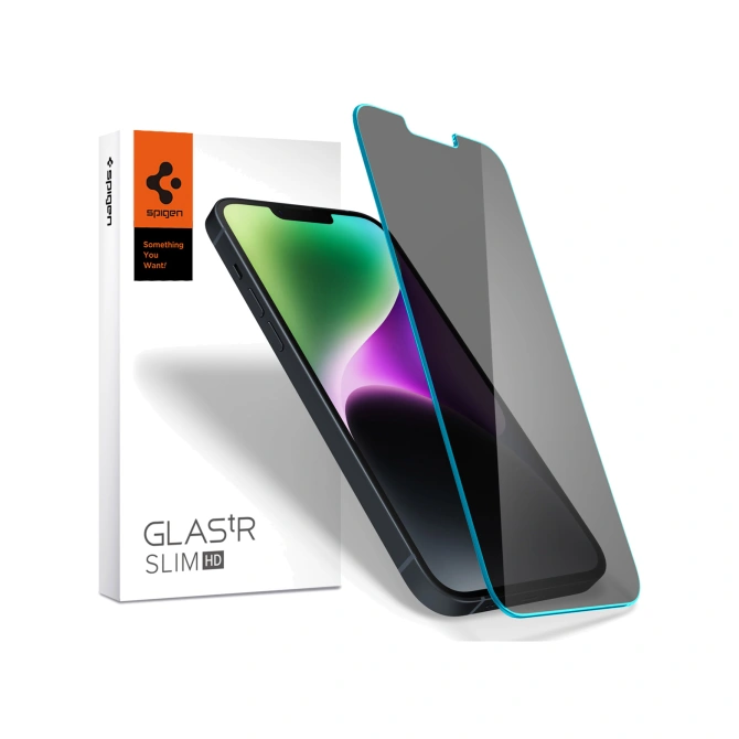 Spigen EZ Fit GLAS.tR Privacy Glass Screenprotector - 1 pack Apple iPhone 17e / 16e / 14 / 13 / 13 Pro