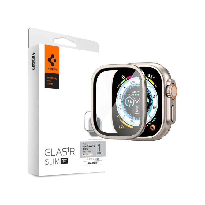 Spigen Glas.tR Slim Pro Screen Protector Apple Watch Ultra 1 / 2 - 49 mm - Titanium