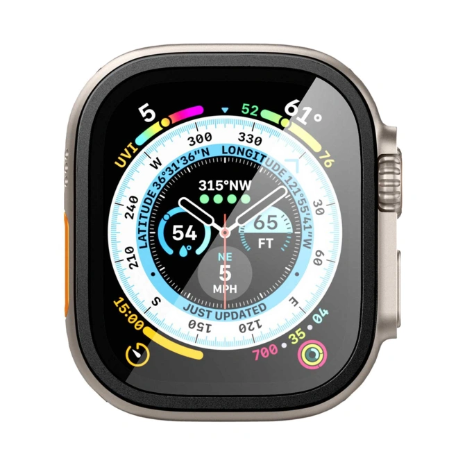 Spigen Glas.tR Slim Pro Screen Protector Apple Watch Ultra 1 / 2 - 49 mm - Zwart