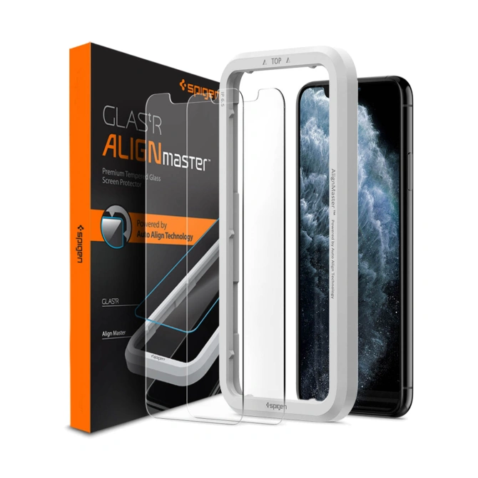 Spigen GLAStR EZ Fit Screenprotector 2 Pack + Applicator Apple iPhone 11 Pro / Xs / X