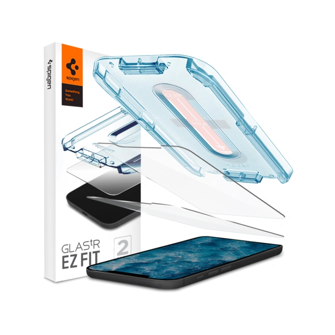 Spigen GLAStR EZ Fit Screenprotector 2 Pack + Applicator Apple iPhone 12 (Pro)
