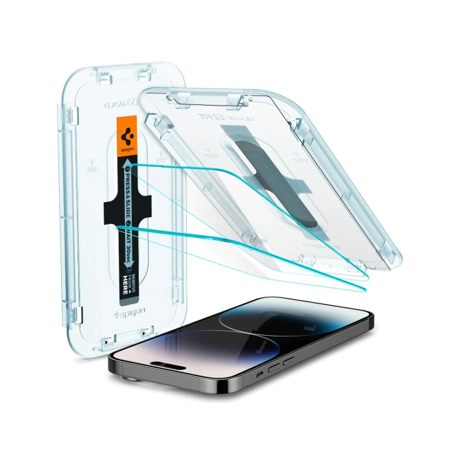 Spigen GLAStR EZ Fit Screenprotector 2 Pack + Applicator Apple iPhone 14 Pro