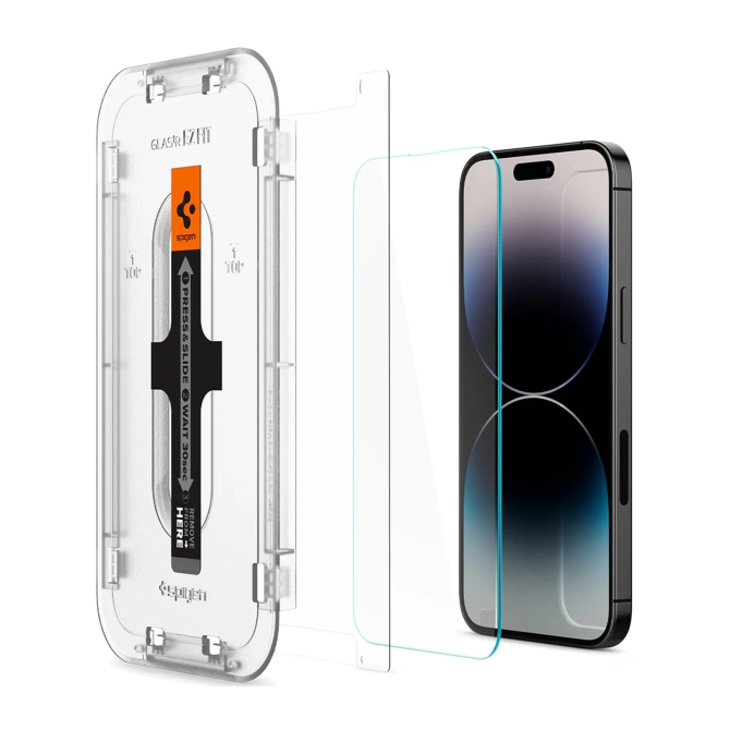 Spigen GLAStR EZ Fit Screenprotector 2 Pack + Applicator Apple iPhone 14 Pro Max