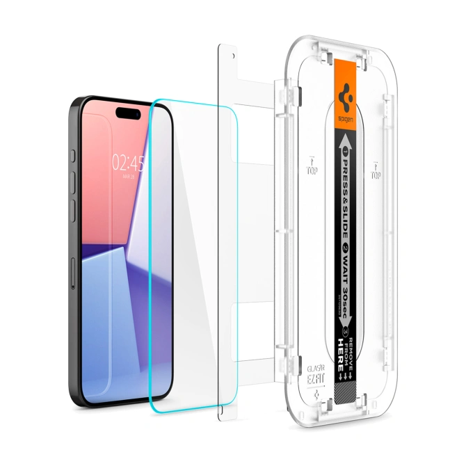 Spigen GLAStR EZ Fit Screenprotector 2 Pack + Applicator Apple iPhone 15 Pro