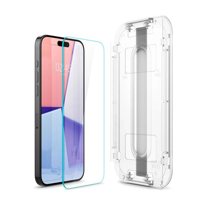 Spigen GLAStR EZ Fit Screenprotector 2 Pack + Applicator Apple iPhone 15 Pro