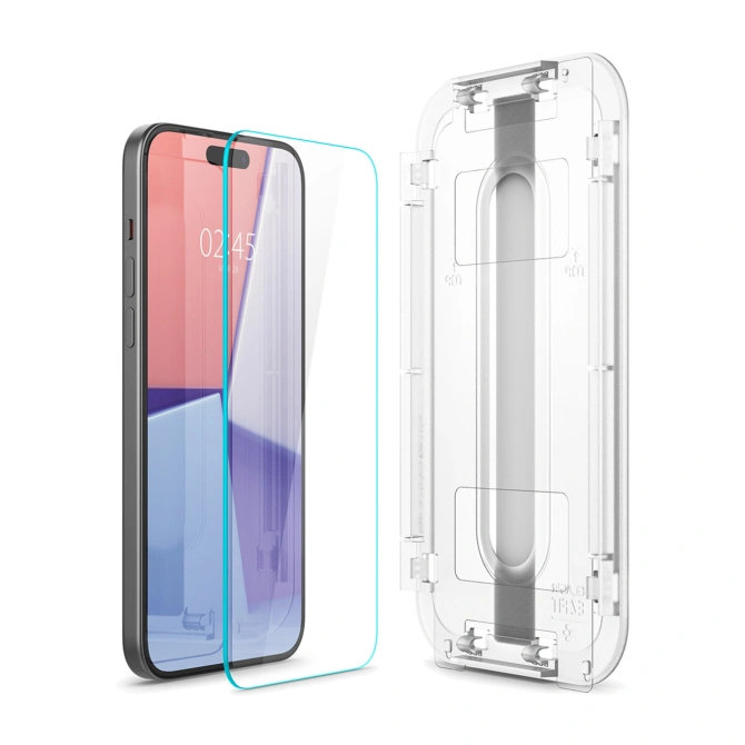 Spigen GLAStR EZ Fit Screenprotector 2 Pack + Applicator Apple iPhone 16 / 15