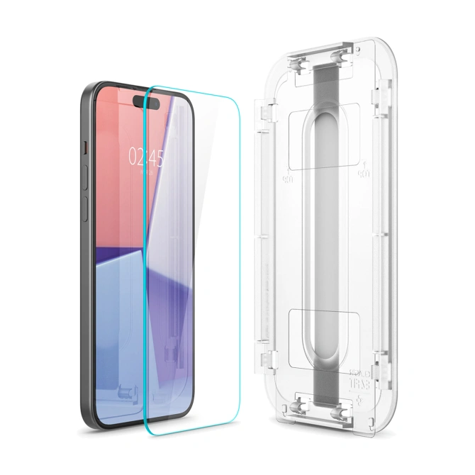 Spigen GLAStR EZ Fit Screenprotector 2 Pack + Applicator Apple iPhone 16 Plus / 15 Plus