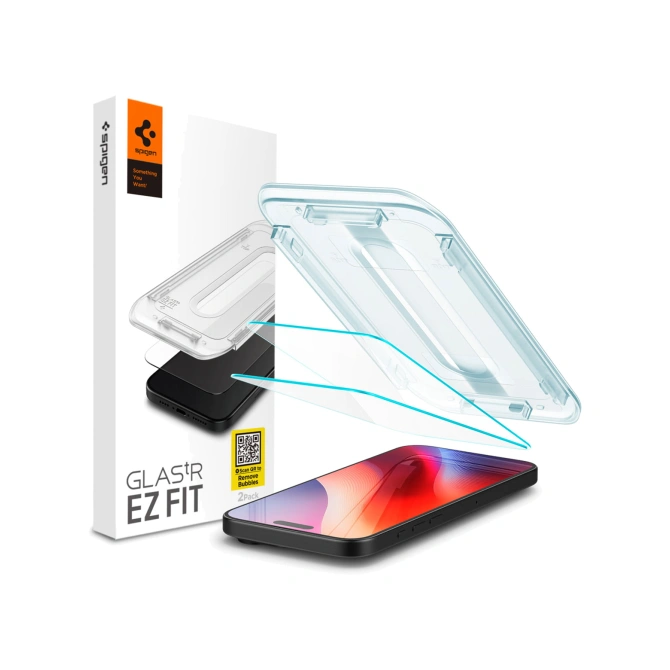 Spigen GLAStR EZ Fit Screenprotector 2 Pack + Applicator Apple iPhone 16 Pro Max / 17 Pro Max