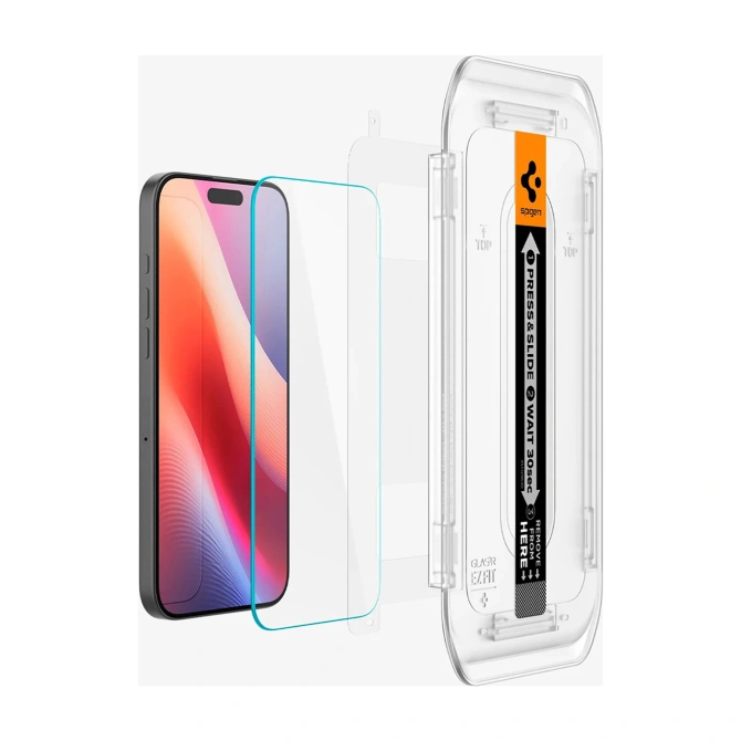 Spigen GLAStR EZ Fit Screenprotector 2 Pack + Applicator Apple iPhone 17 / 17 Pro / 16 Pro