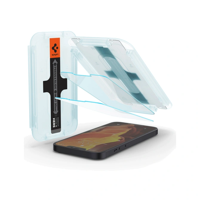 Spigen GLAStR EZ Fit Screenprotector 2 Pack + Applicator Apple iPhone 17e / 16e / 14 / 13 / 13 Pro