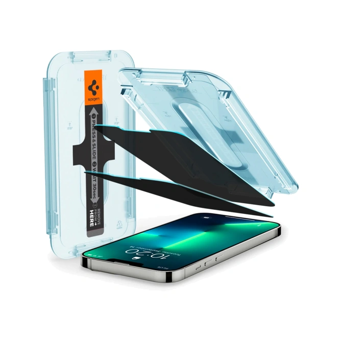 Spigen GLAStR Privacy EZ Fit Screenprotector + Applicator - 2-pack Apple iPhone 13 / 13 Pro