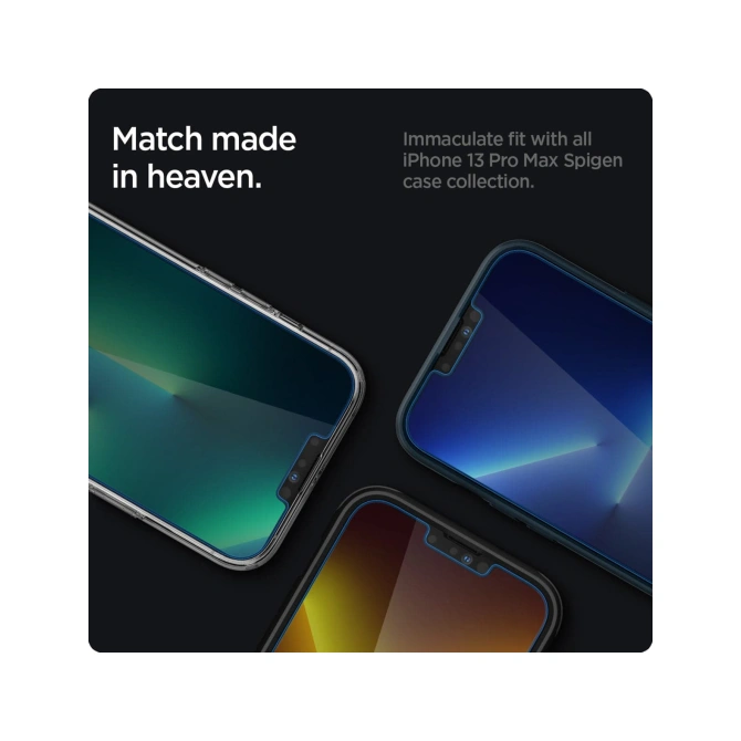 Spigen GLAStR Privacy EZ Fit Screenprotector + Applicator - 2-pack Apple iPhone 13 Pro Max