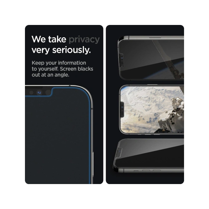 Spigen GLAStR Privacy EZ Fit Screenprotector + Applicator - 2-pack Apple iPhone 13 Pro Max