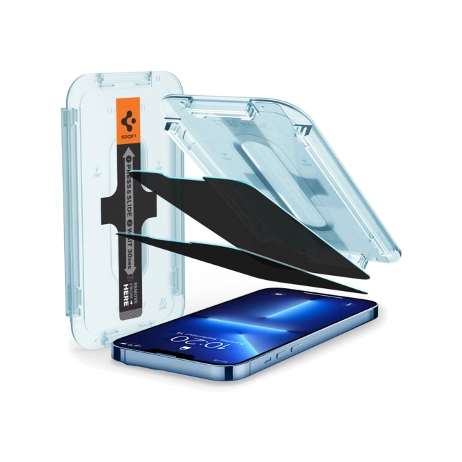 Spigen GLAStR Privacy EZ Fit Screenprotector + Applicator - 2-pack Apple iPhone 13 Pro Max