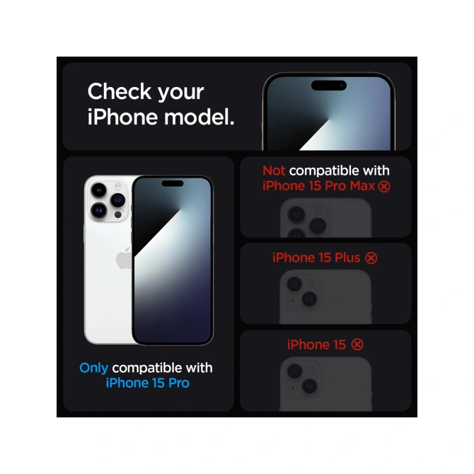 Spigen GLAStR Privacy EZ Fit Screenprotector + Applicator - 2-pack Apple iPhone 15 Pro