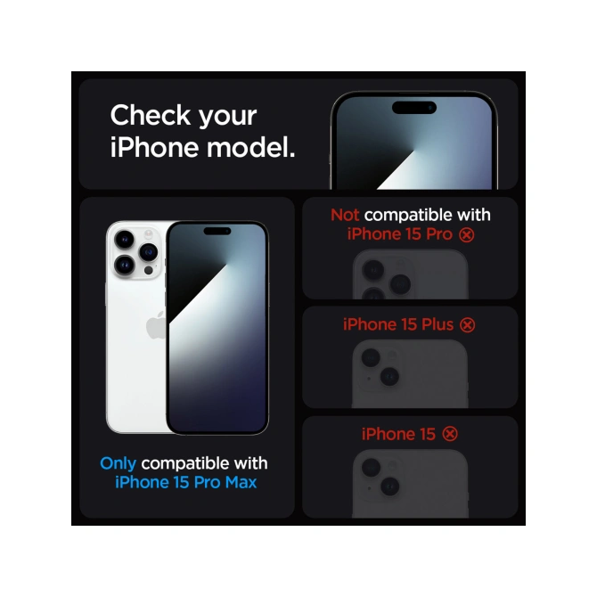 Spigen GLAStR Privacy EZ Fit Screenprotector + Applicator - 2-pack Apple iPhone 15 Pro Max