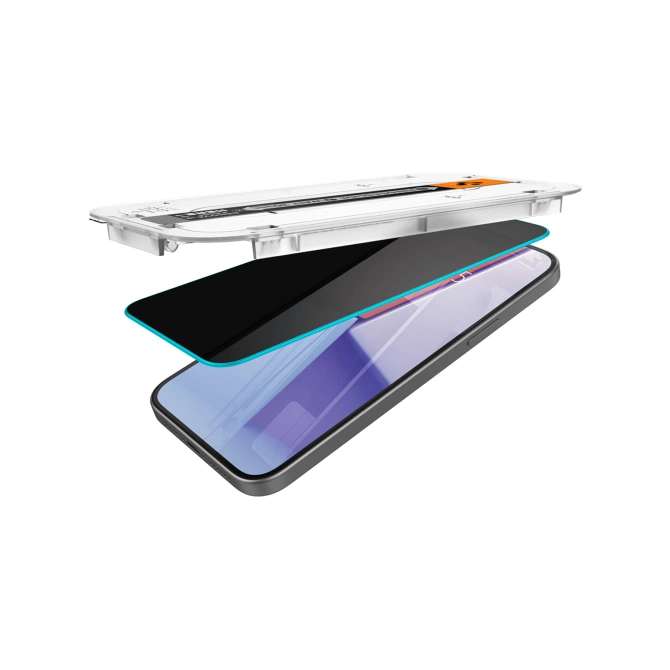 Spigen GLAStR Privacy EZ Fit Screenprotector + Applicator - 2-pack Apple iPhone 16 / 15