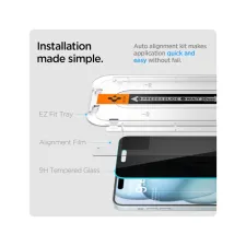 Spigen GLAStR Privacy EZ Fit Screenprotector + Applicator - 2-pack Apple iPhone 16 Plus / 15 Plus