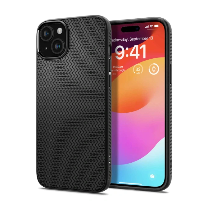 Spigen Liquid Air™ Backcover Apple iPhone 15 - Matte Black