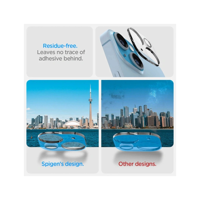 Spigen Optik Lens Protector - Full Camera bescherming (2-pack) Apple iPhone 14 / 14 Plus - Crystal Clear