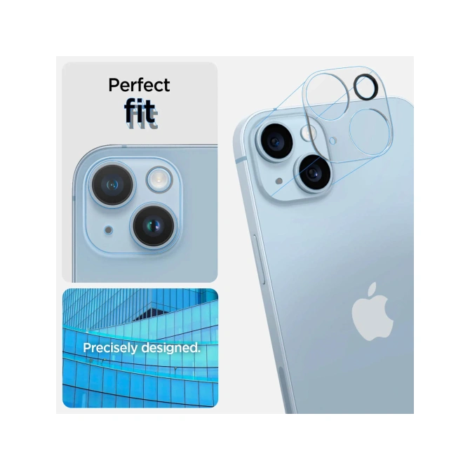 Spigen Optik Lens Protector - Full Camera bescherming (2-pack) Apple iPhone 14 / 14 Plus - Crystal Clear