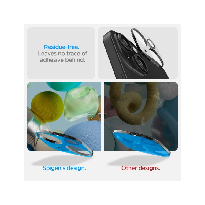 Spigen Optik Lens Protector - Full Camera bescherming (2-pack) Apple iPhone 15 / 15 Plus - Crystal Clear