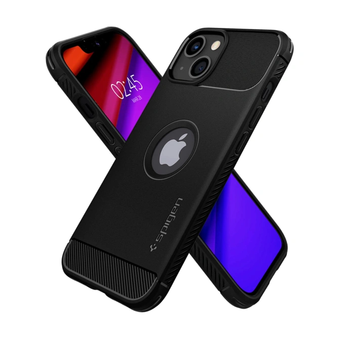 Spigen Rugged Armor Backcover Apple iPhone 13 - Zwart
