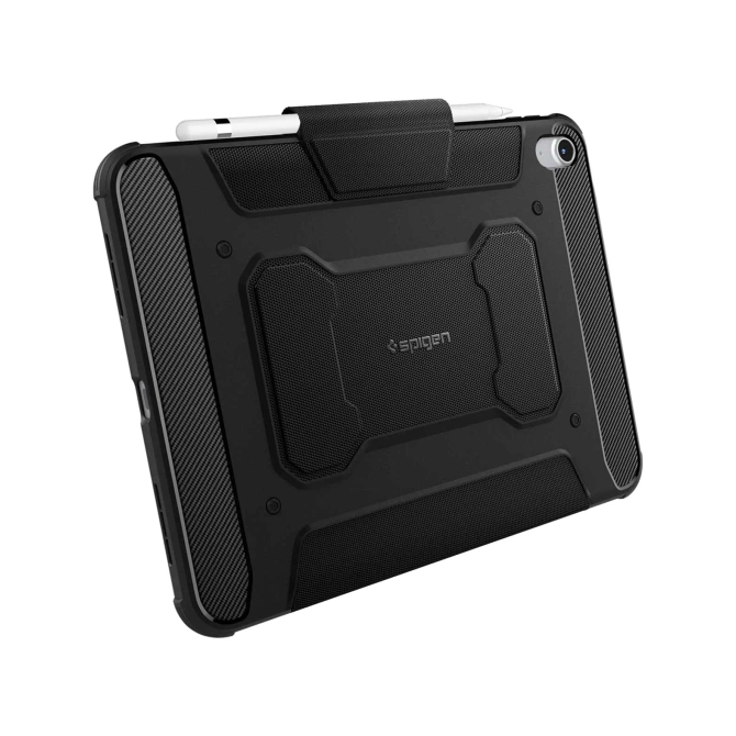 Spigen Rugged Armor Pro Bookcase Apple iPad 11 (2025) 11 inch A16 / iPad 10 (2022) 10.9 inch - Zwart