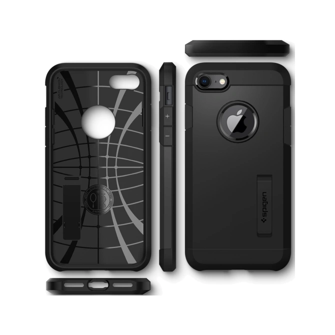 Spigen Tough Armor Backcover Apple iPhone SE (2022 / 2020) - Zwart