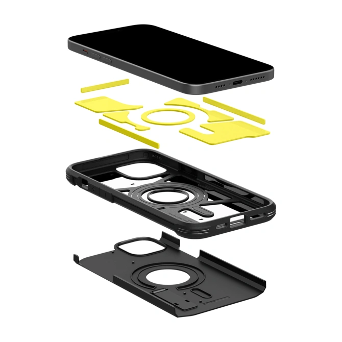 Spigen Tough Armor Backcover MagSafe Apple iPhone 15 - Zwart