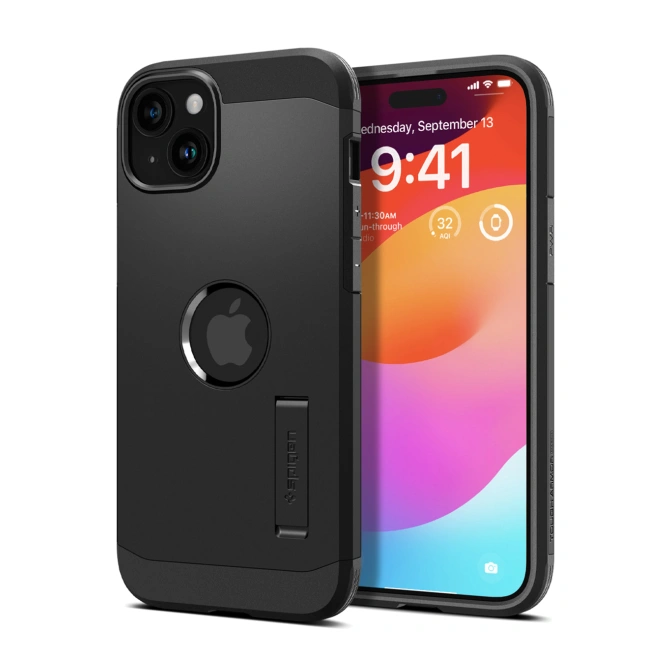 Spigen Tough Armor Backcover MagSafe Apple iPhone 15 - Zwart
